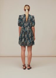 Marble Animal Print Silk Dress