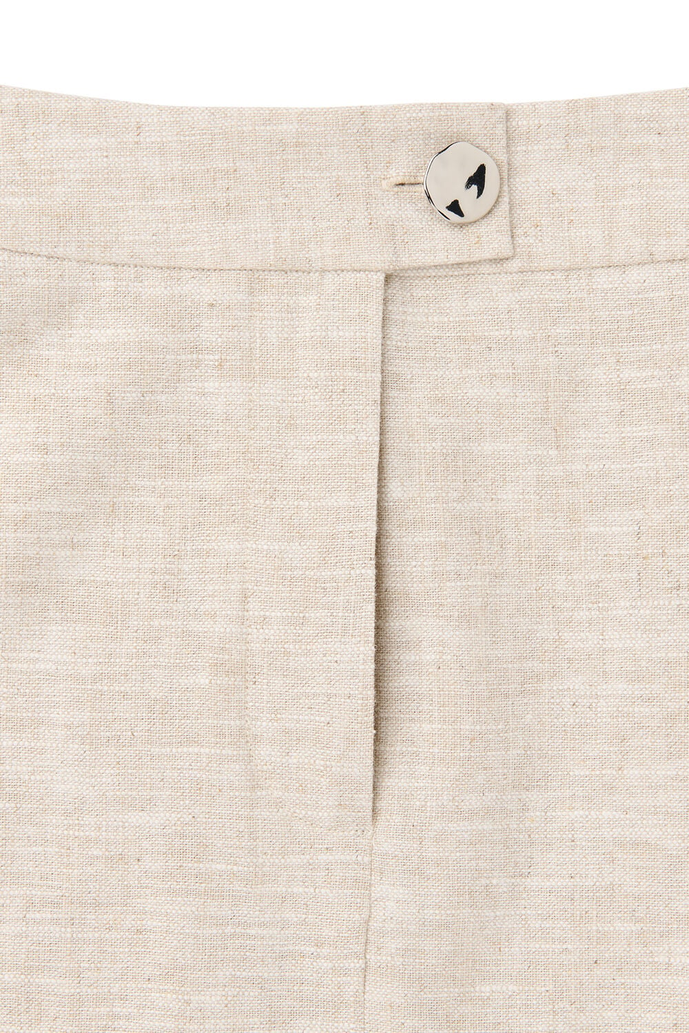 Oatmeal Linen Mix Mini Skirt