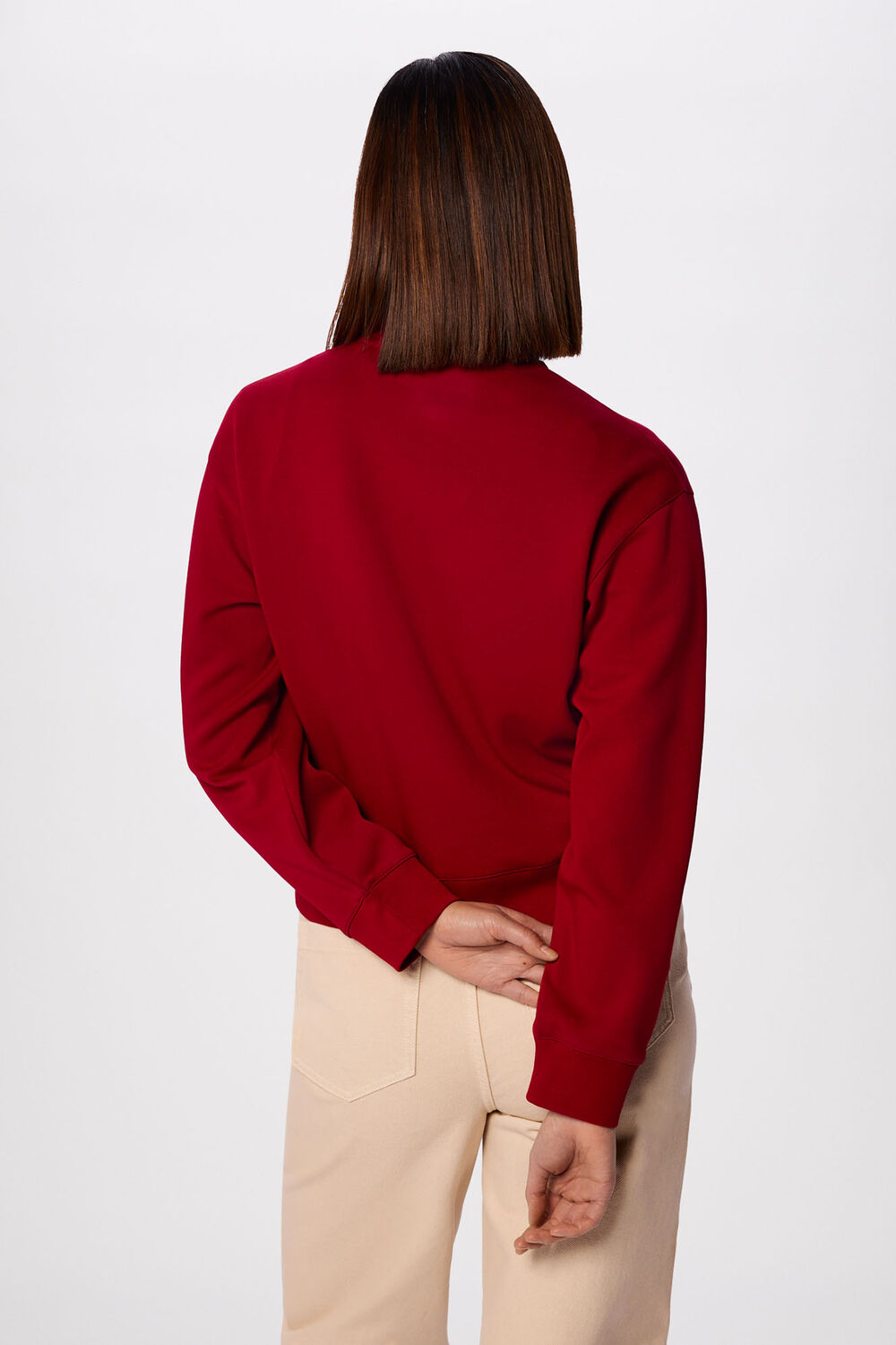 Dark Red Funnel Quarter Zip Sweat
