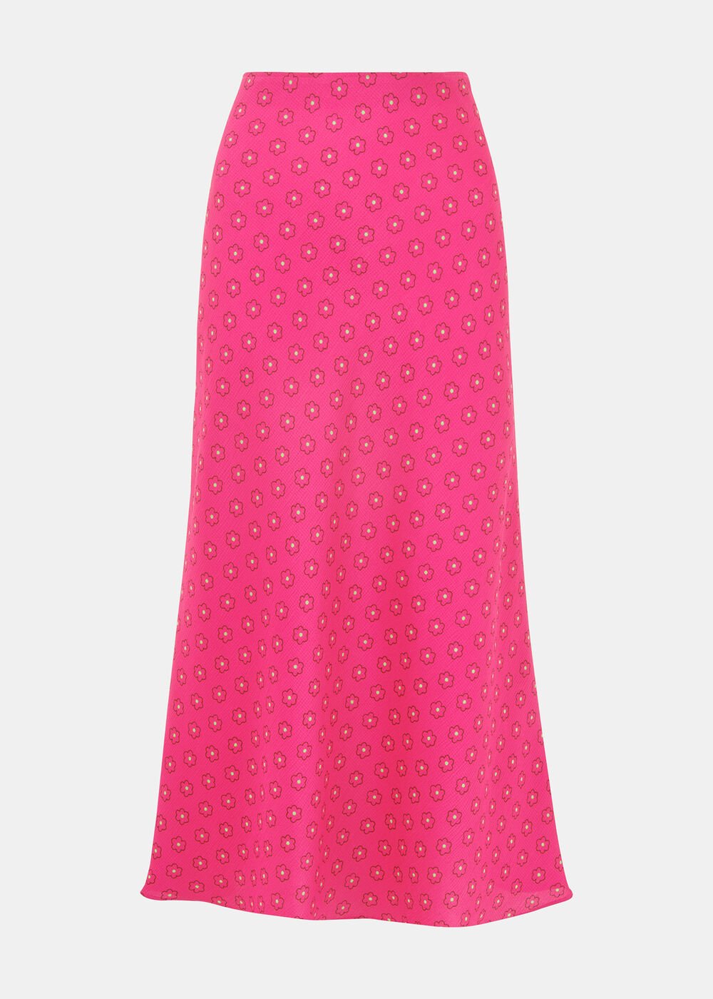 Flower Charm Bias Cut Skirt