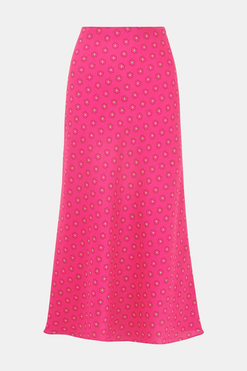 Flower Charm Bias Cut Skirt