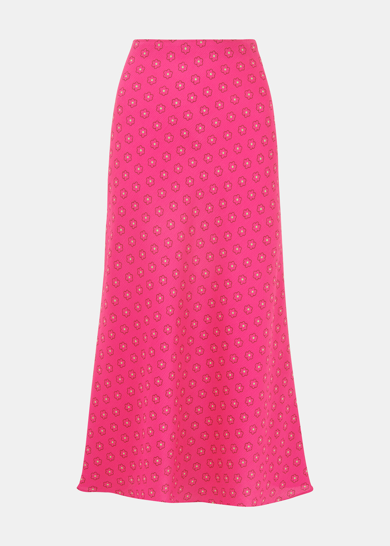 Flower Charm Bias Cut Skirt