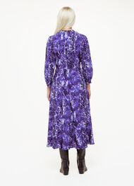 Petite Glossy Leopard Midi Dress