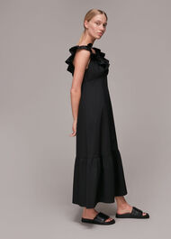 Jemma Frill Poplin Midi Dress