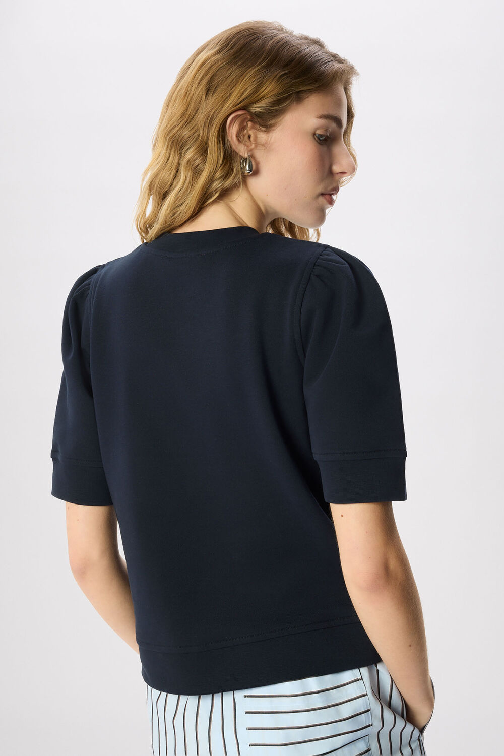 Navy Short Sleeve Sweat