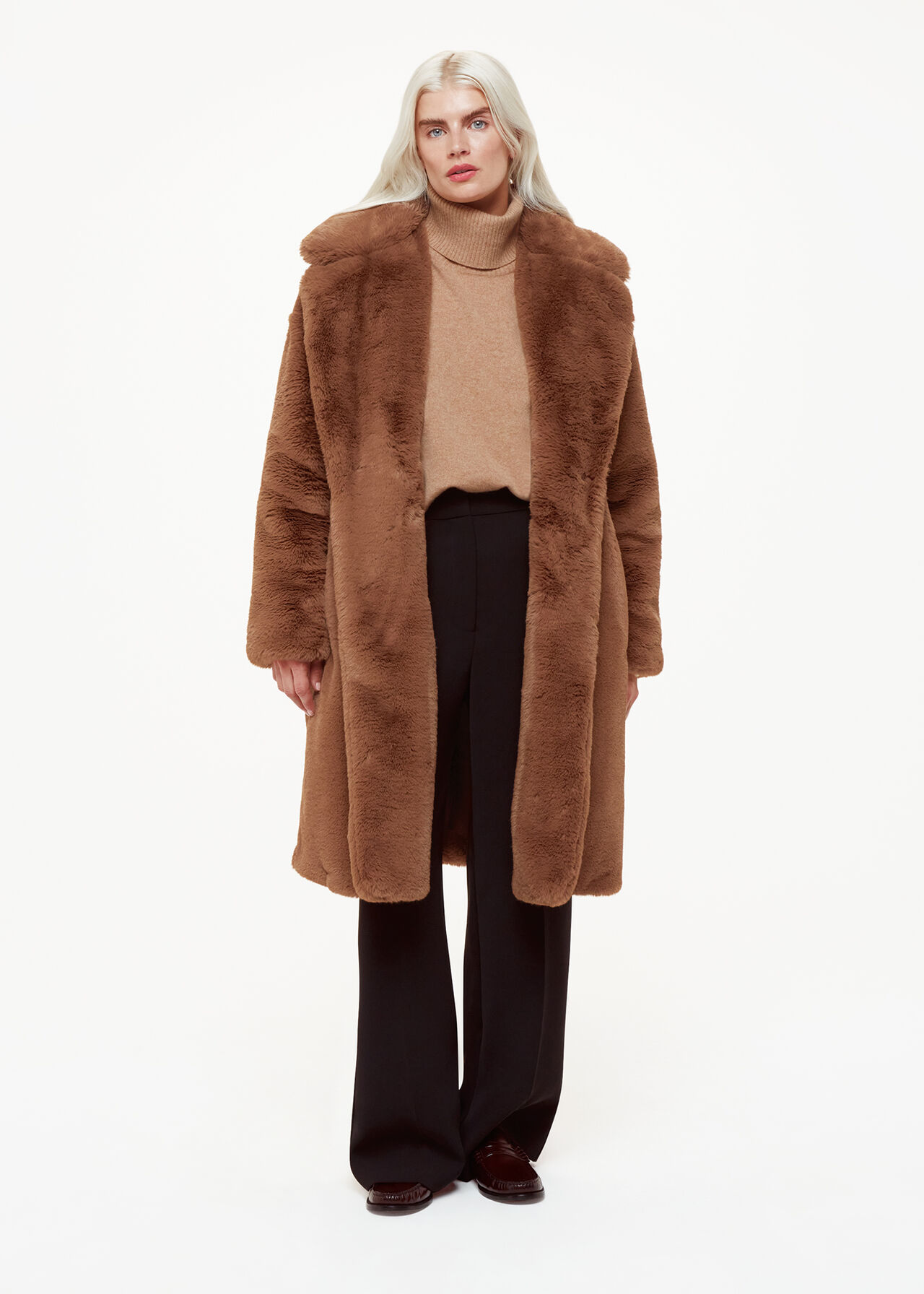 Petite Teddy Faux Fur Coat