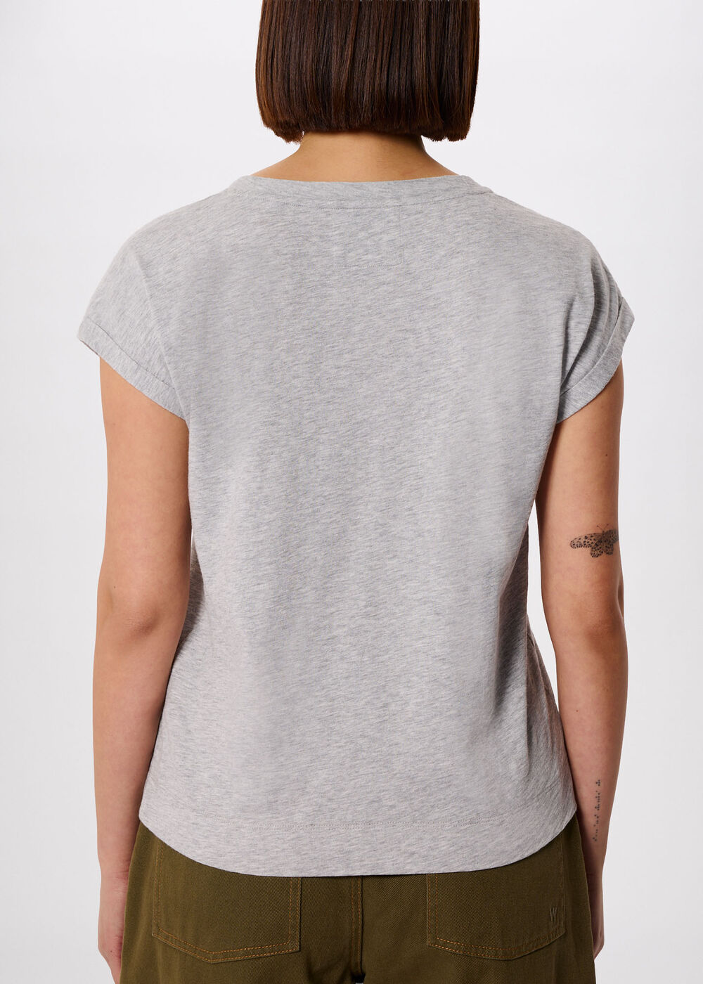 Willa V-Neck Cap Sleeve Tee