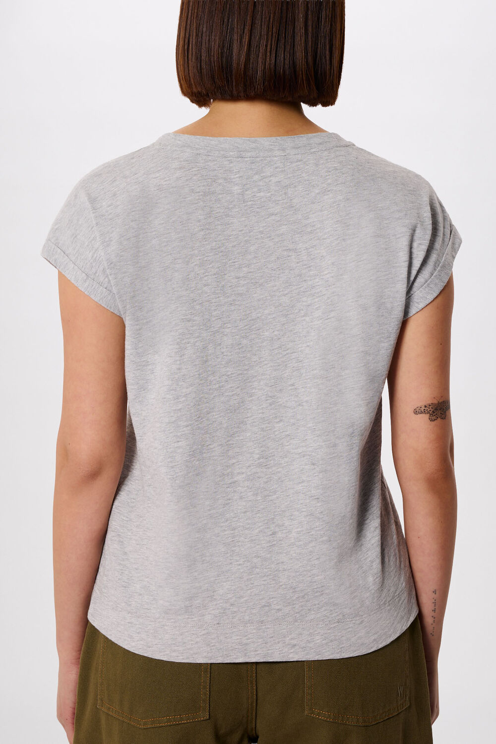 Willa V-Neck Cap Sleeve Tee