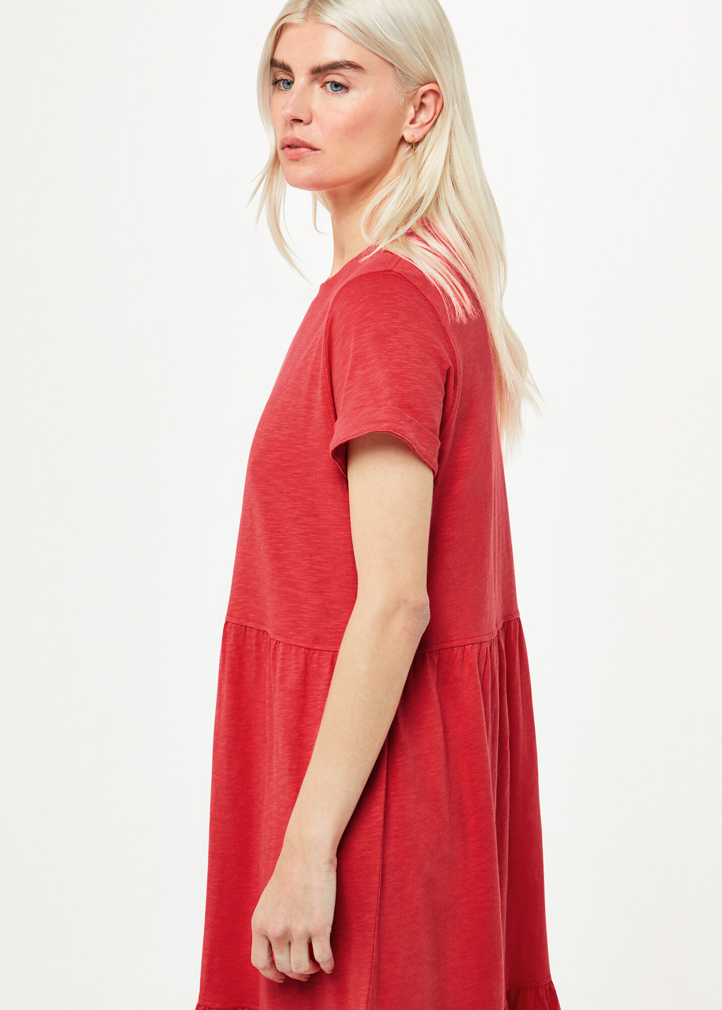 Red Tiered Jersey Dress WHISTLES
