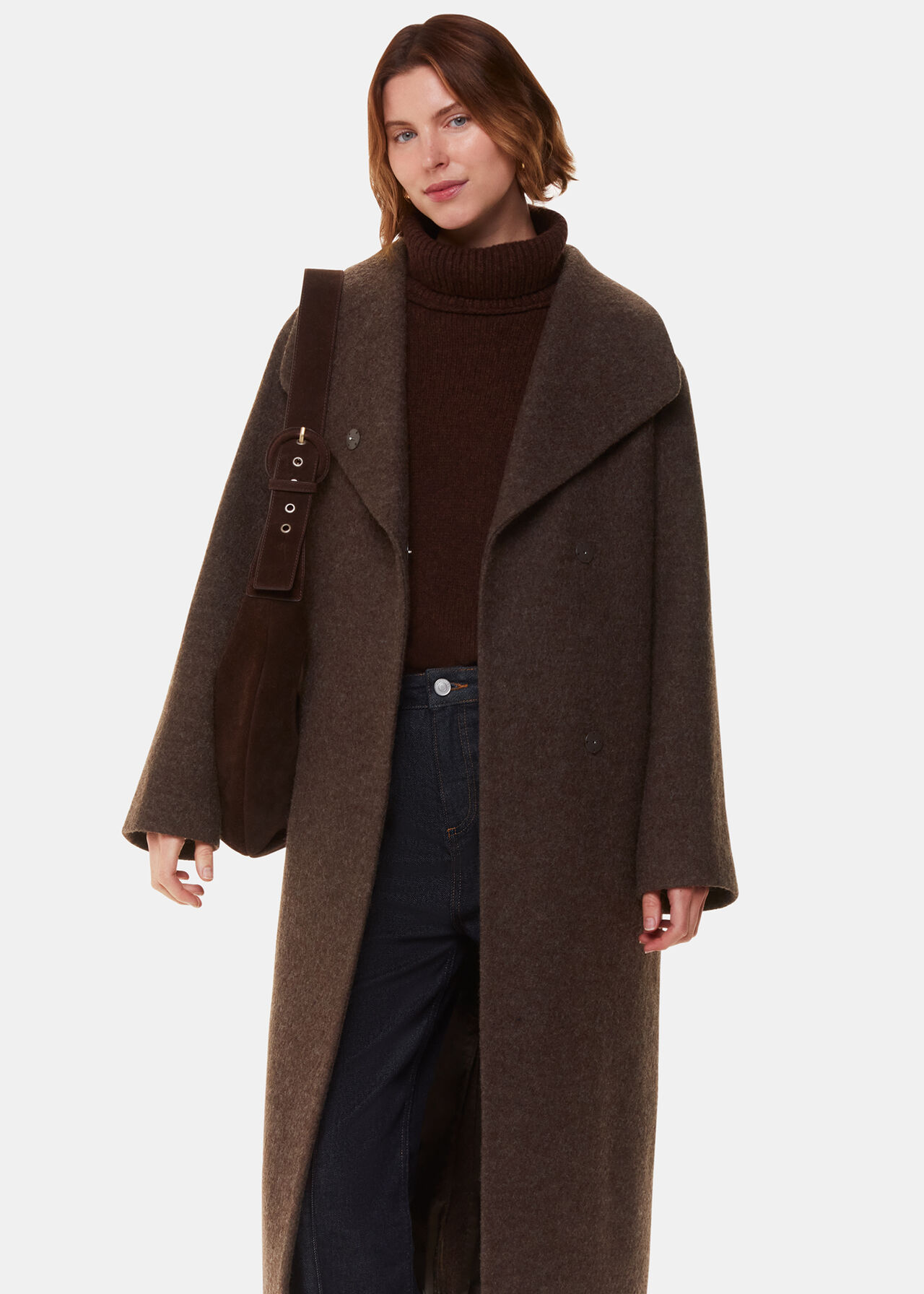 Whistles Morgan Funnel Neck Coat Whistles Morgan Funnel Neck Coat