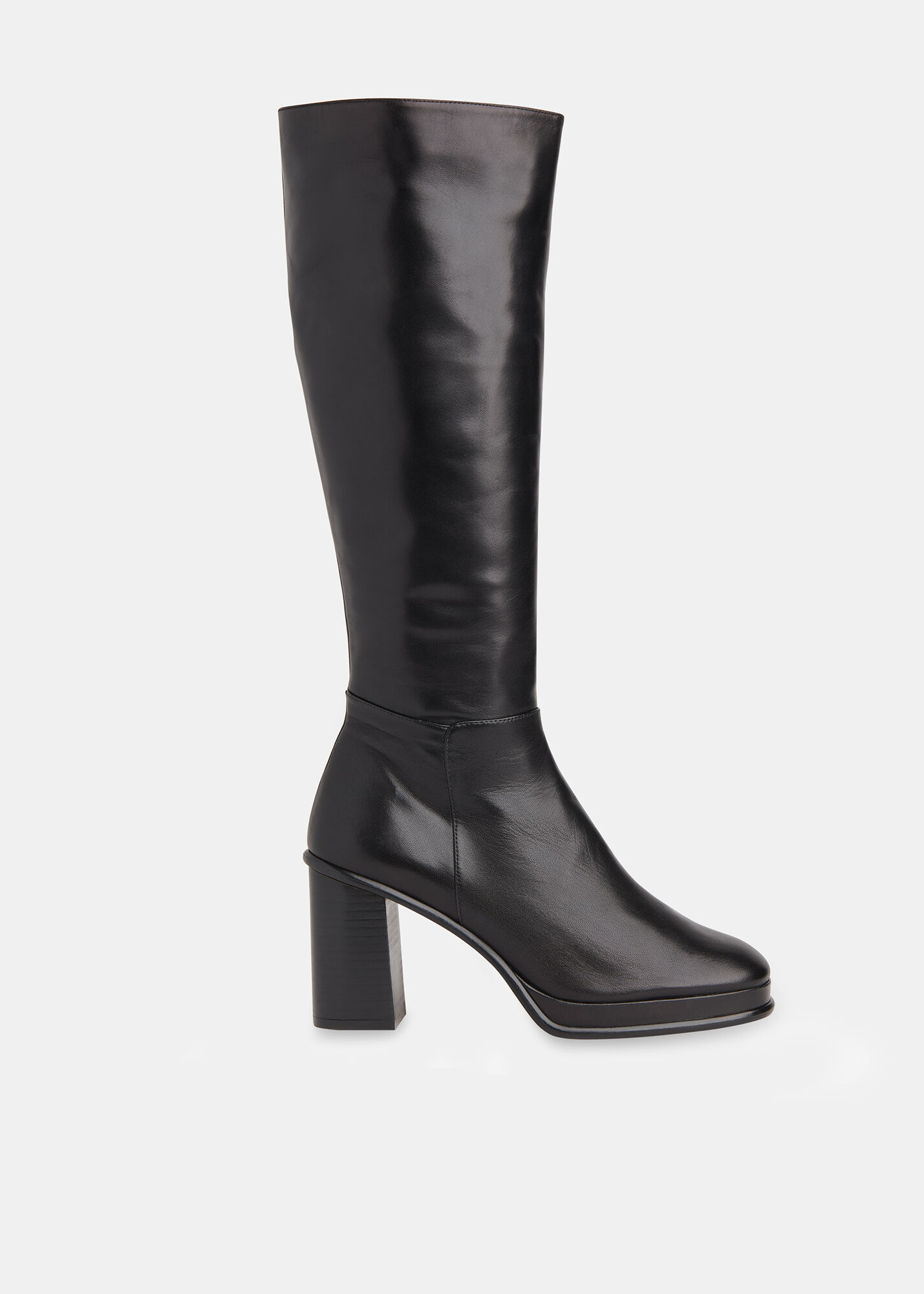 Medium heel knee high on sale boots