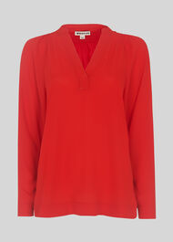 Catalina V-Neck Top Red