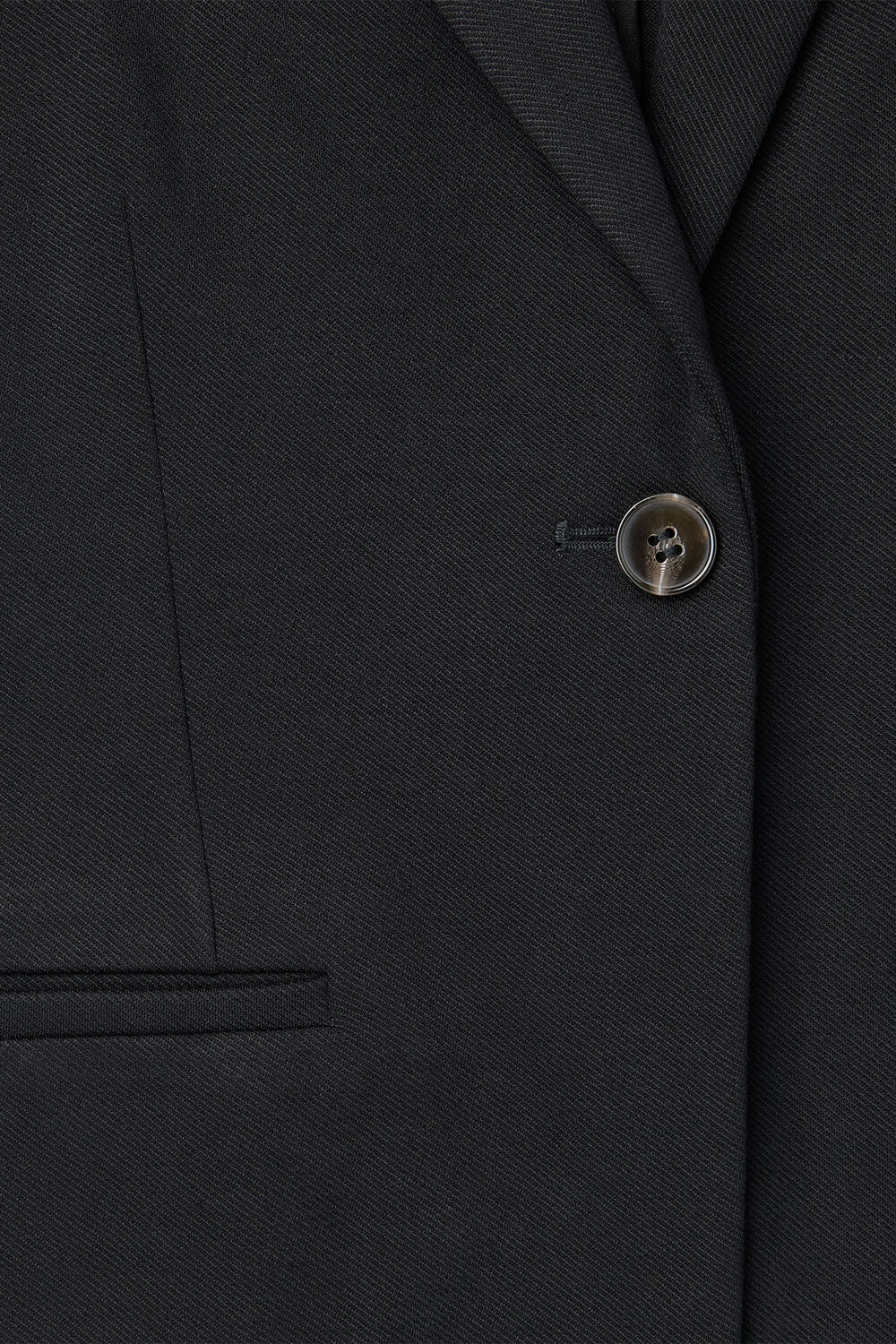 Black Textured Ponte Stretch Blazer