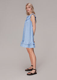 Stripe Collar Trapeze Dress