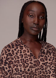 Meara Jungle Cheetah Blouse