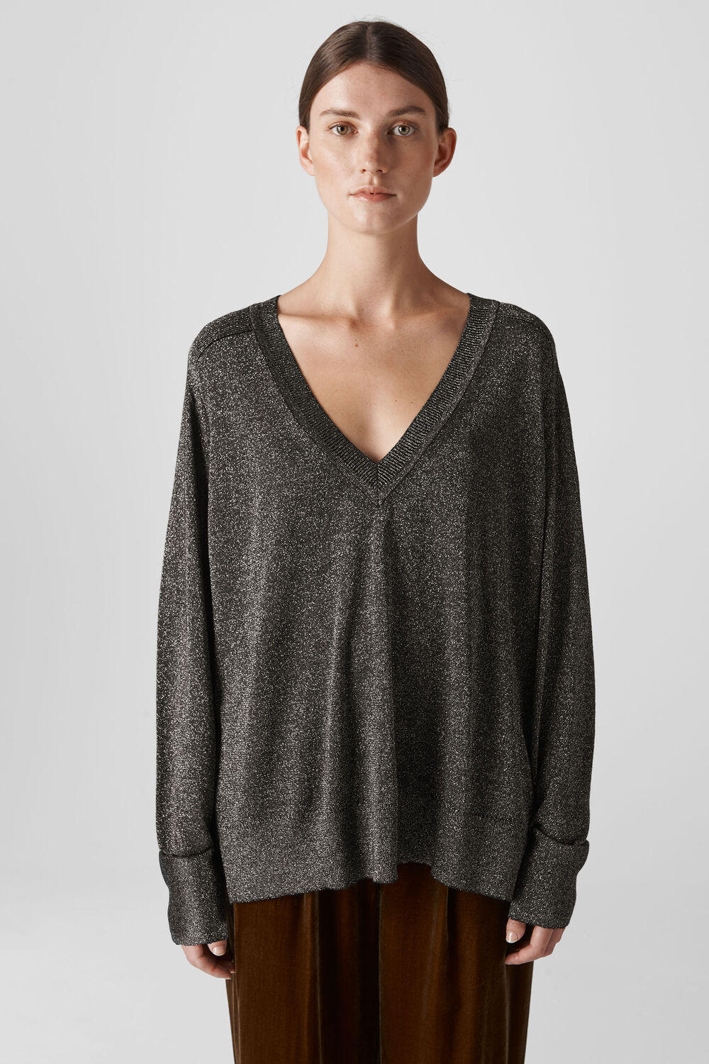 V Neck Sparkle Knit