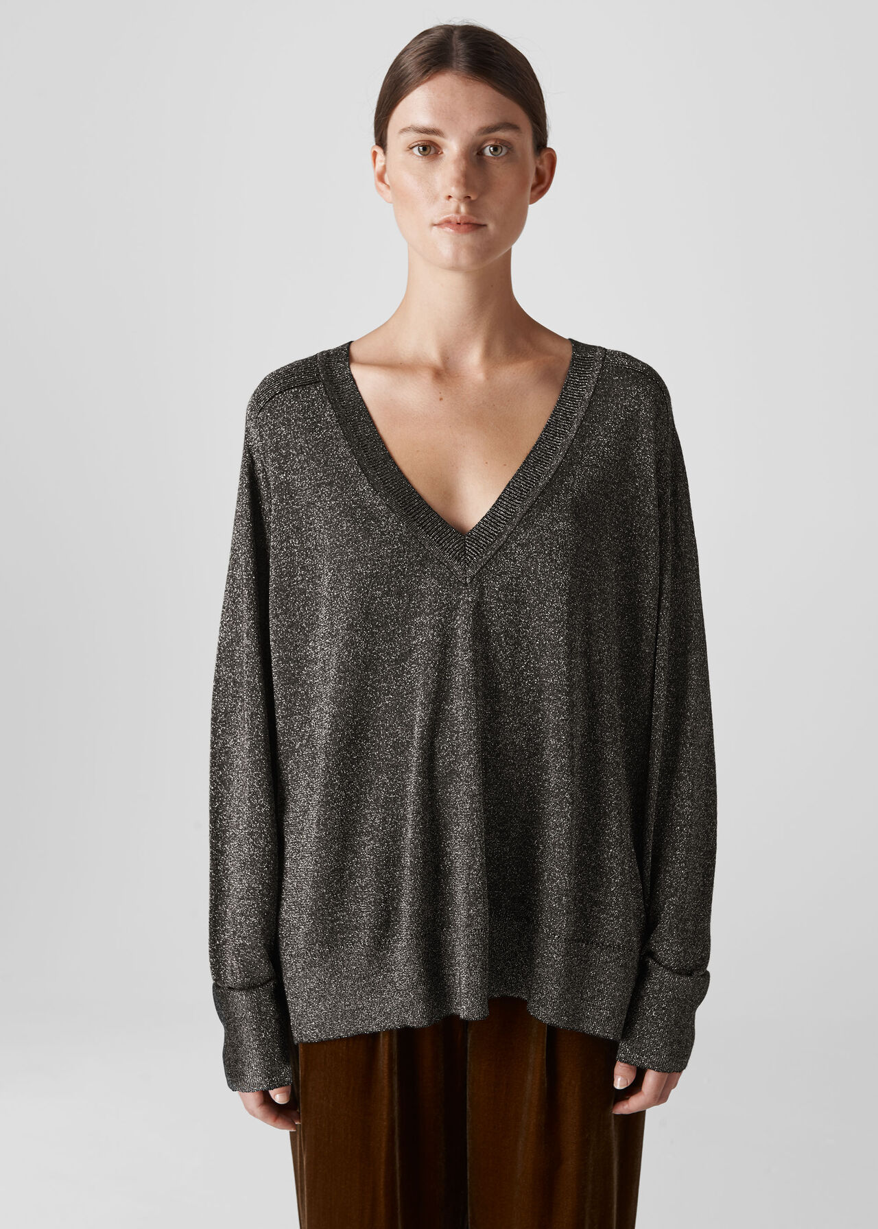 V Neck Sparkle Knit