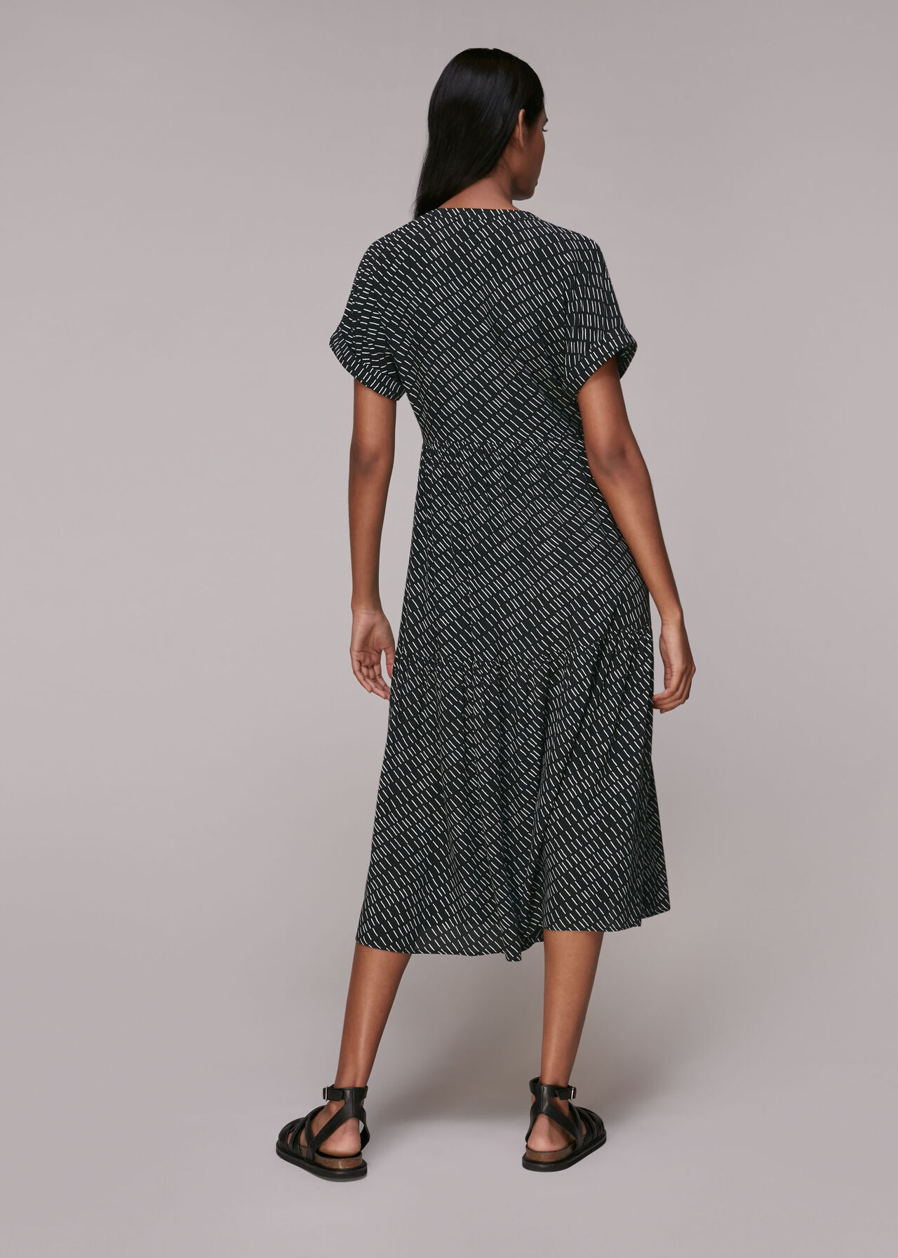 Geo Print Tiered Dress