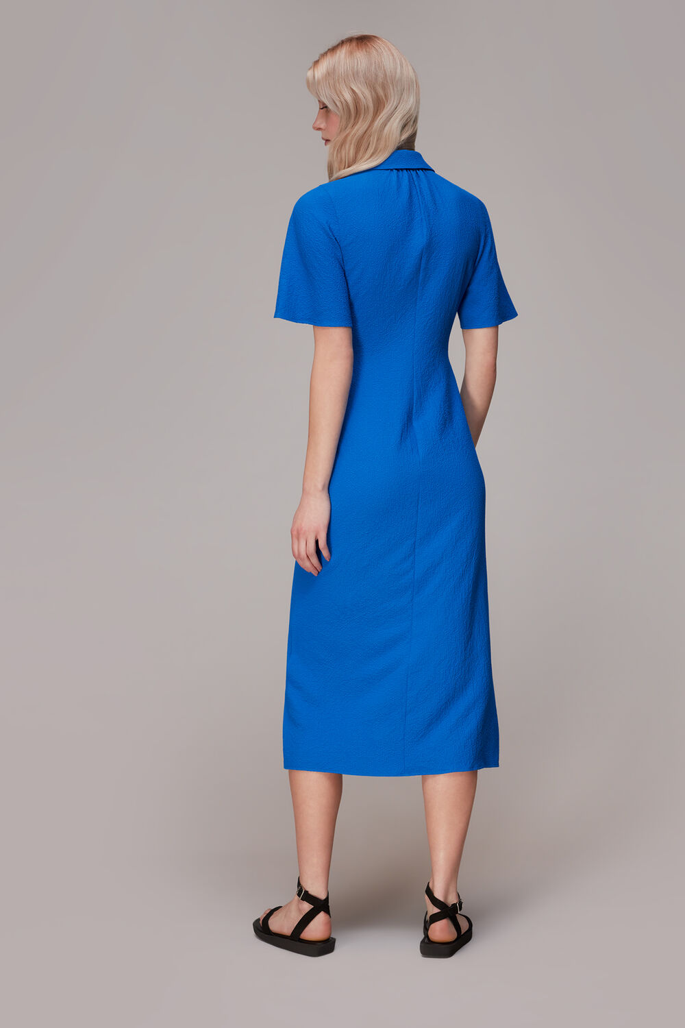Textured Gathered Detail Dress