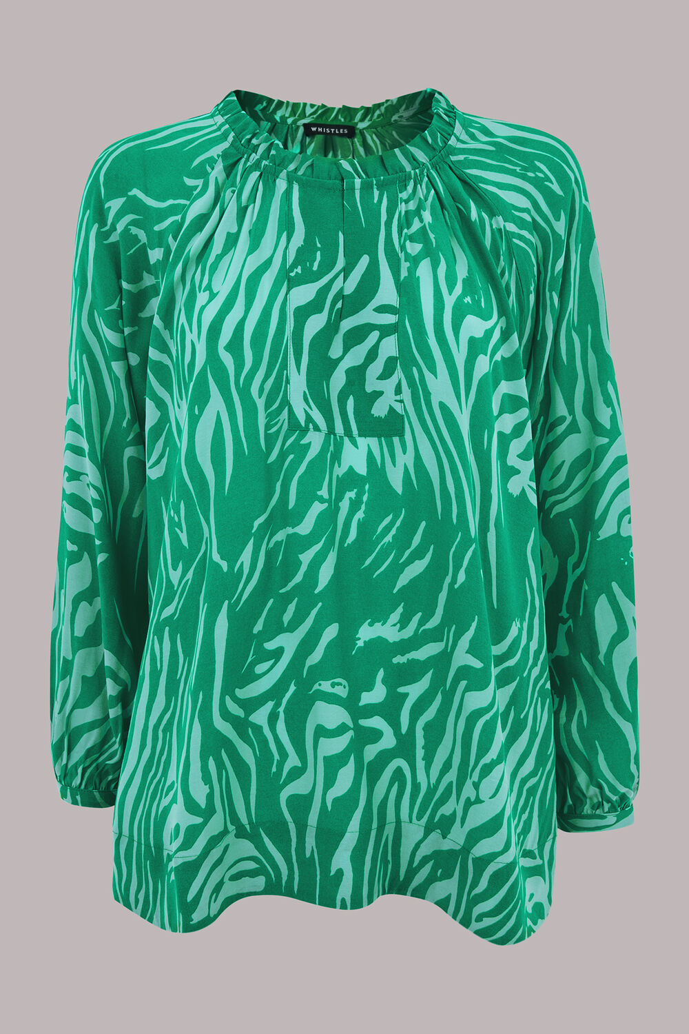 Green Tiger Print Blouse