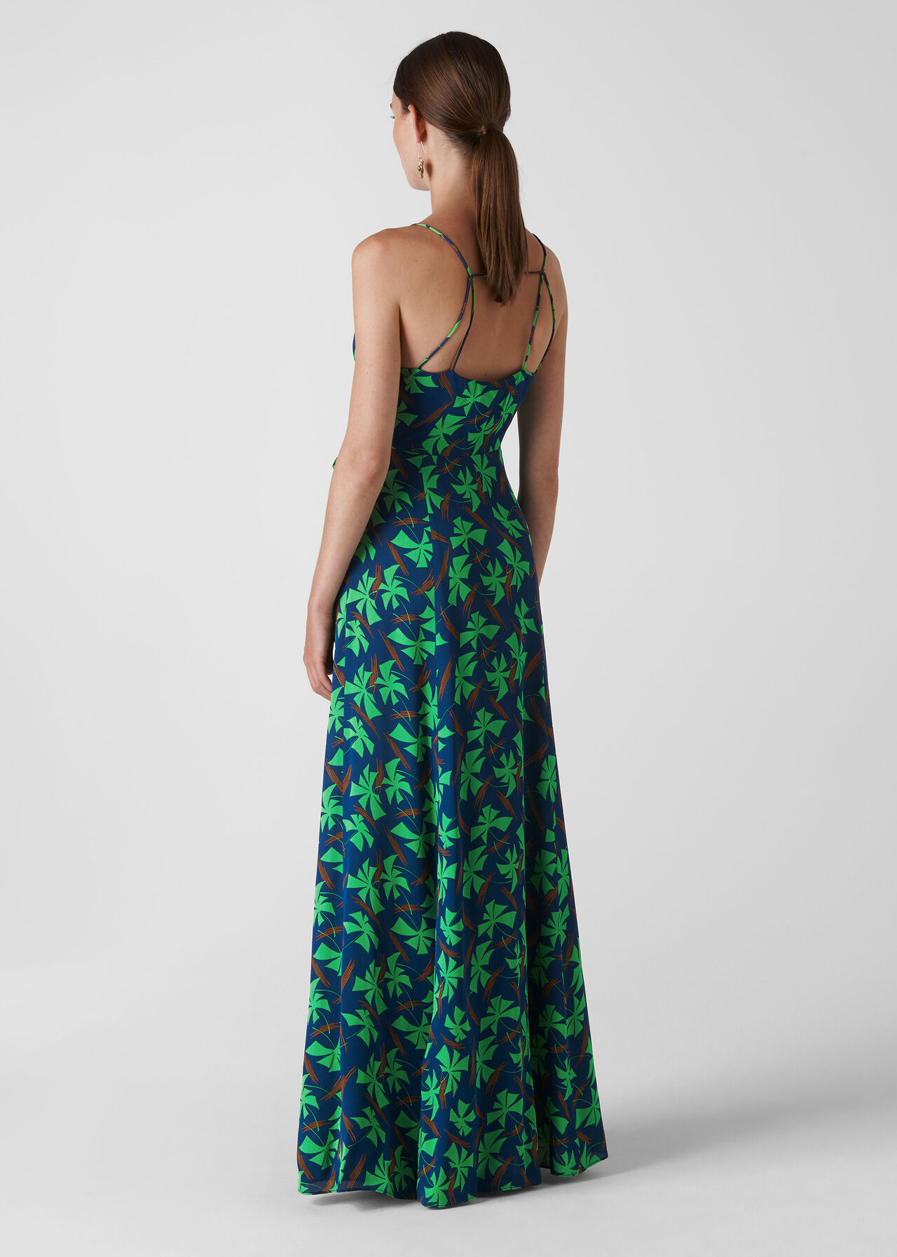 Noa Graphic Clover Maxi Dress Navy/Multi