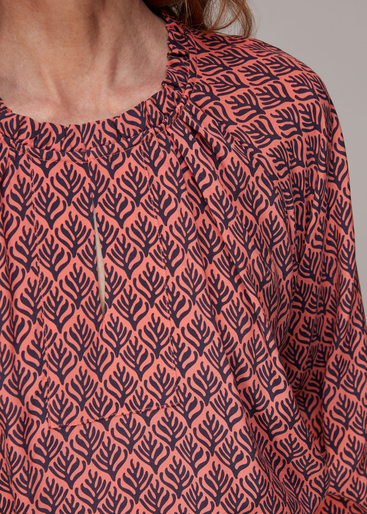 Sea Tree Print Blouse