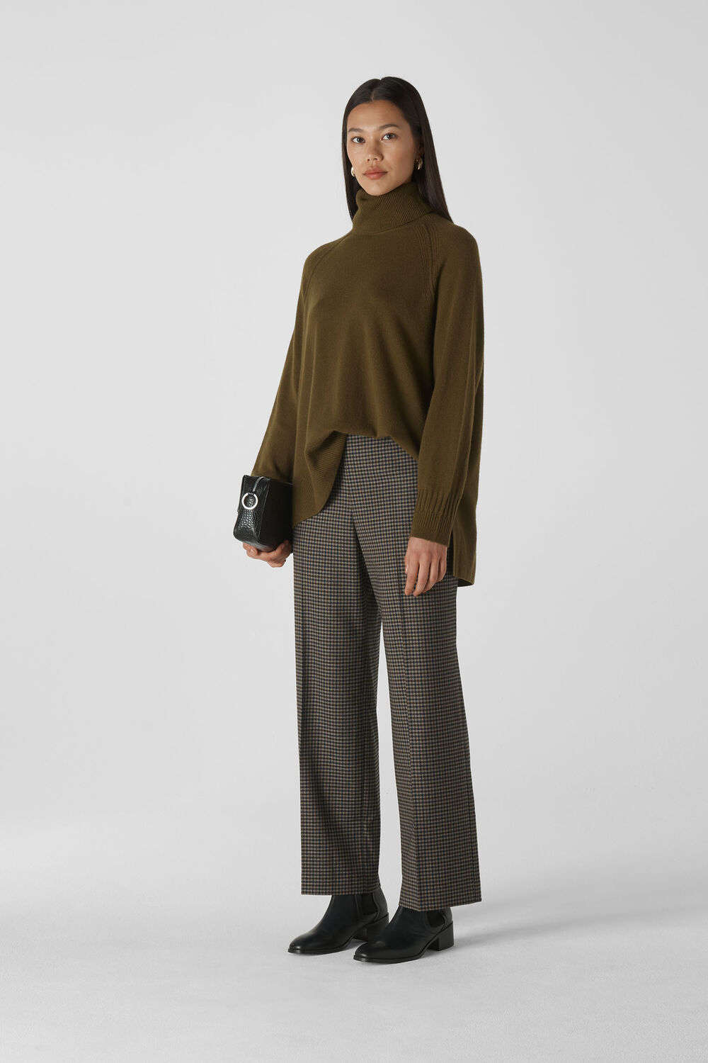 Eleni Check Wide Leg Trouser Multicolour