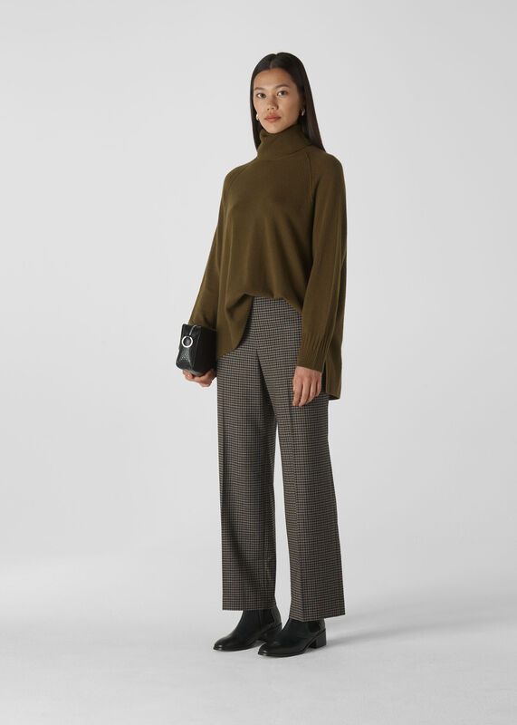 Eleni Check Wide Leg Trouser