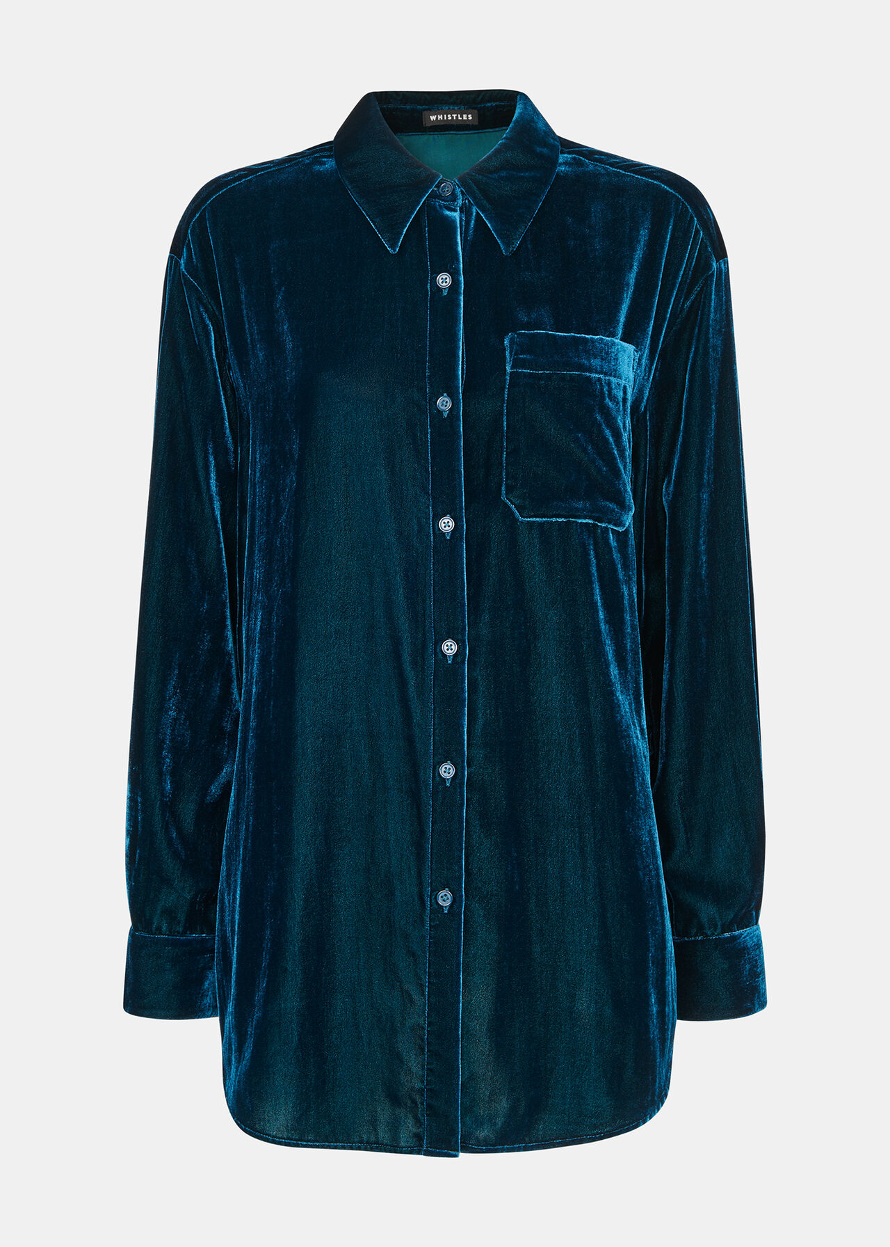 Velvet Oversized Shirt