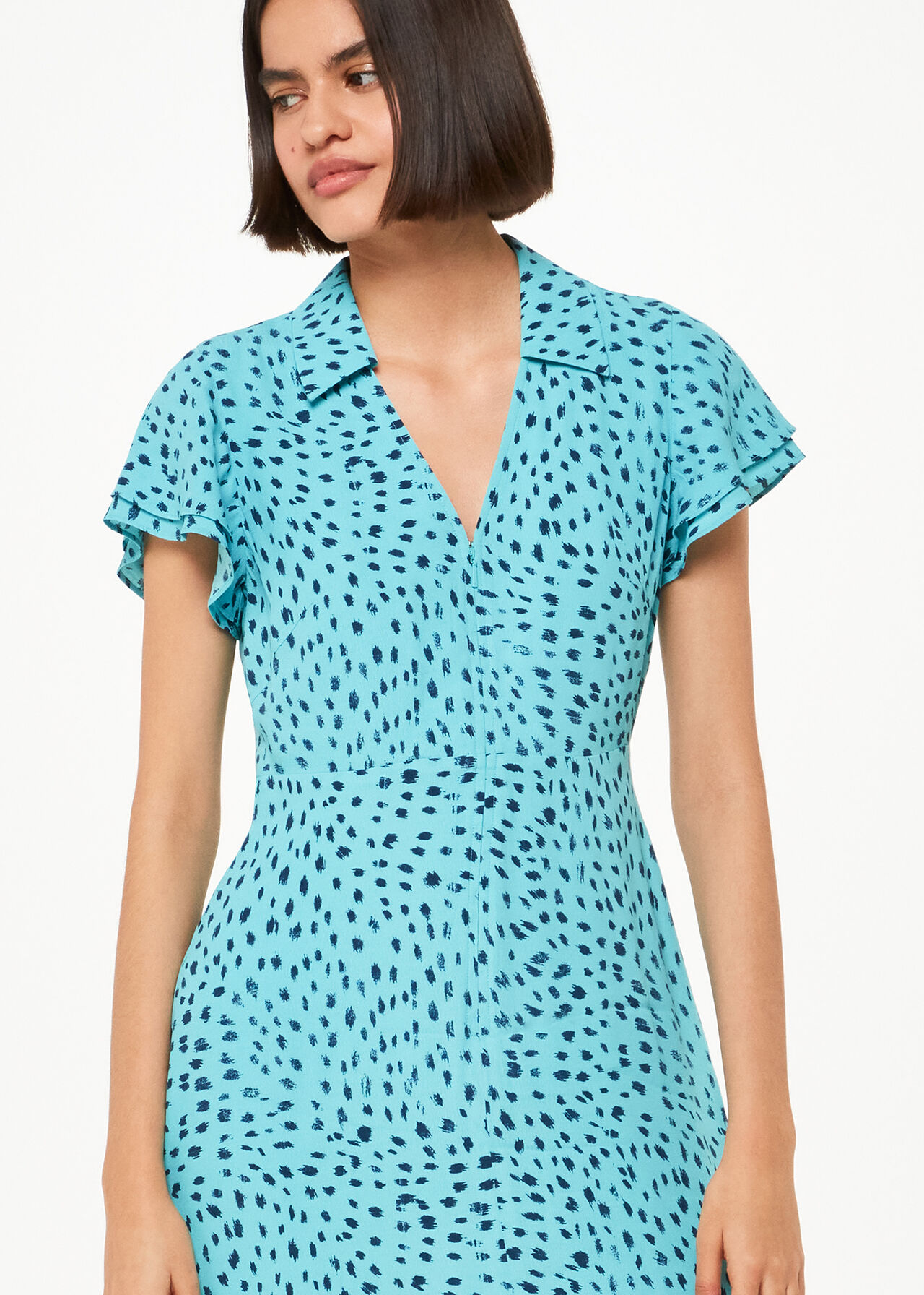 Nina Speckled Spot Midi Dress