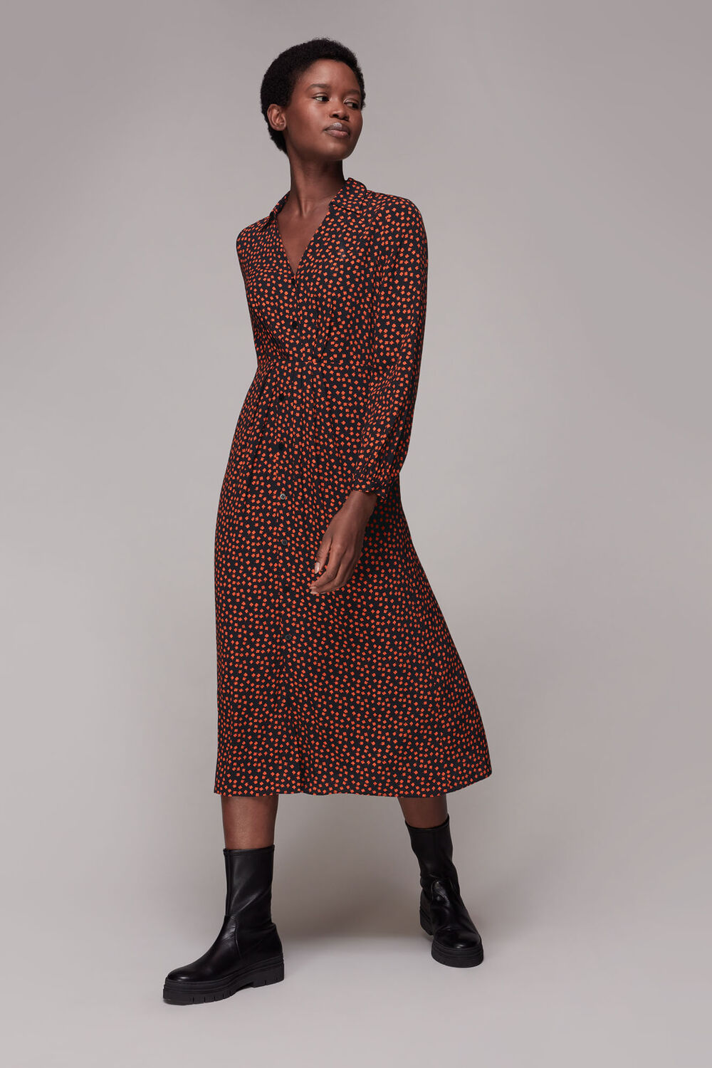 Dainty Floral Print Midi Dress