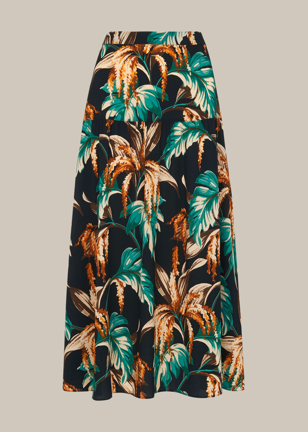 Tropical Floral Samira Skirt Green/Multi