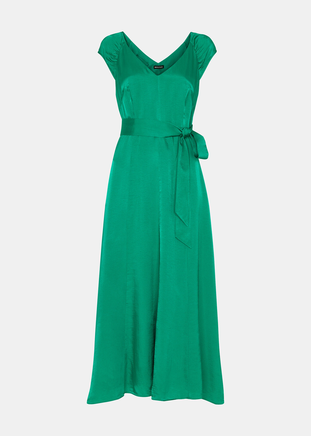 Arie Hammered Satin Midi Dress