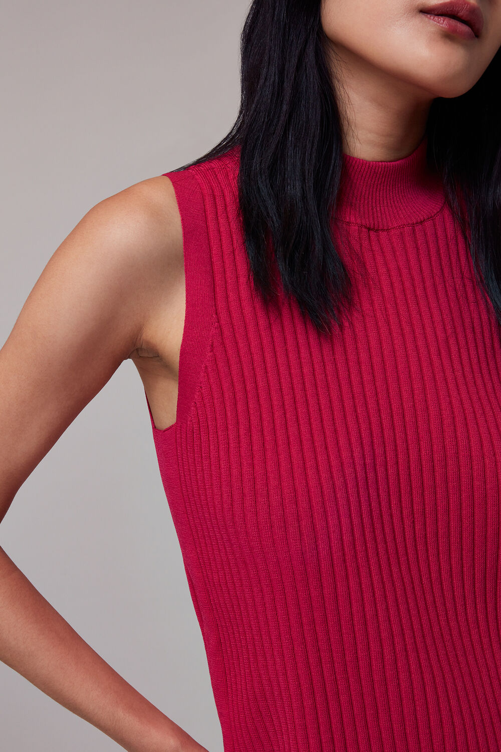 High Neck Rib Tunic