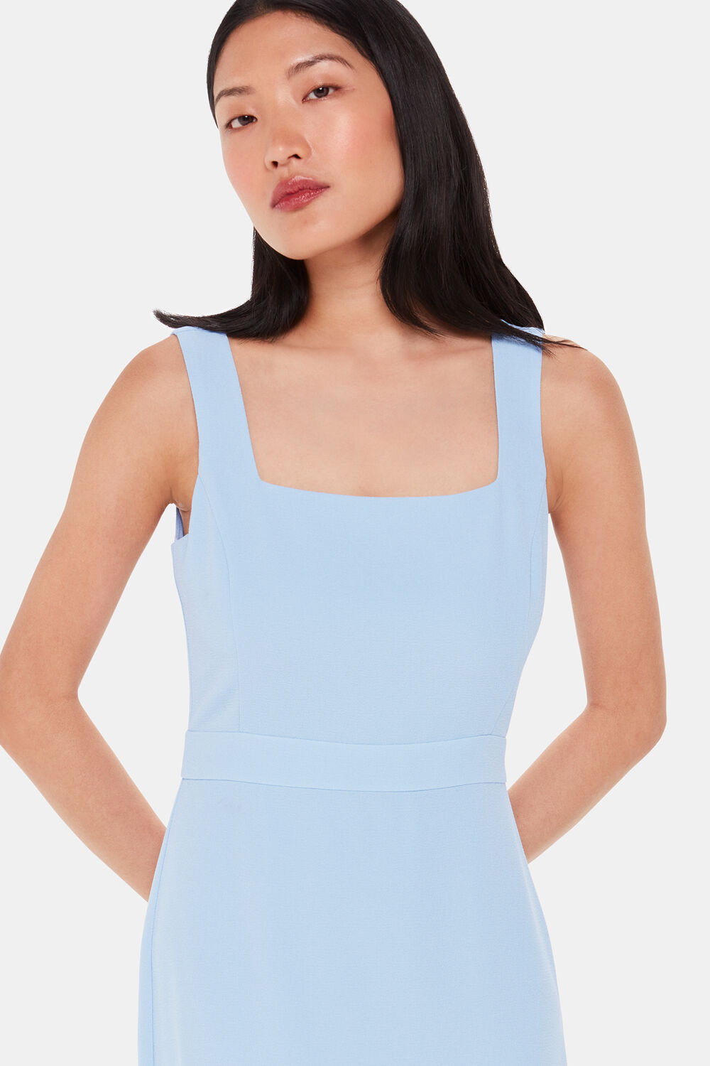 Pale Blue Mila Square Neck Maxi Dress