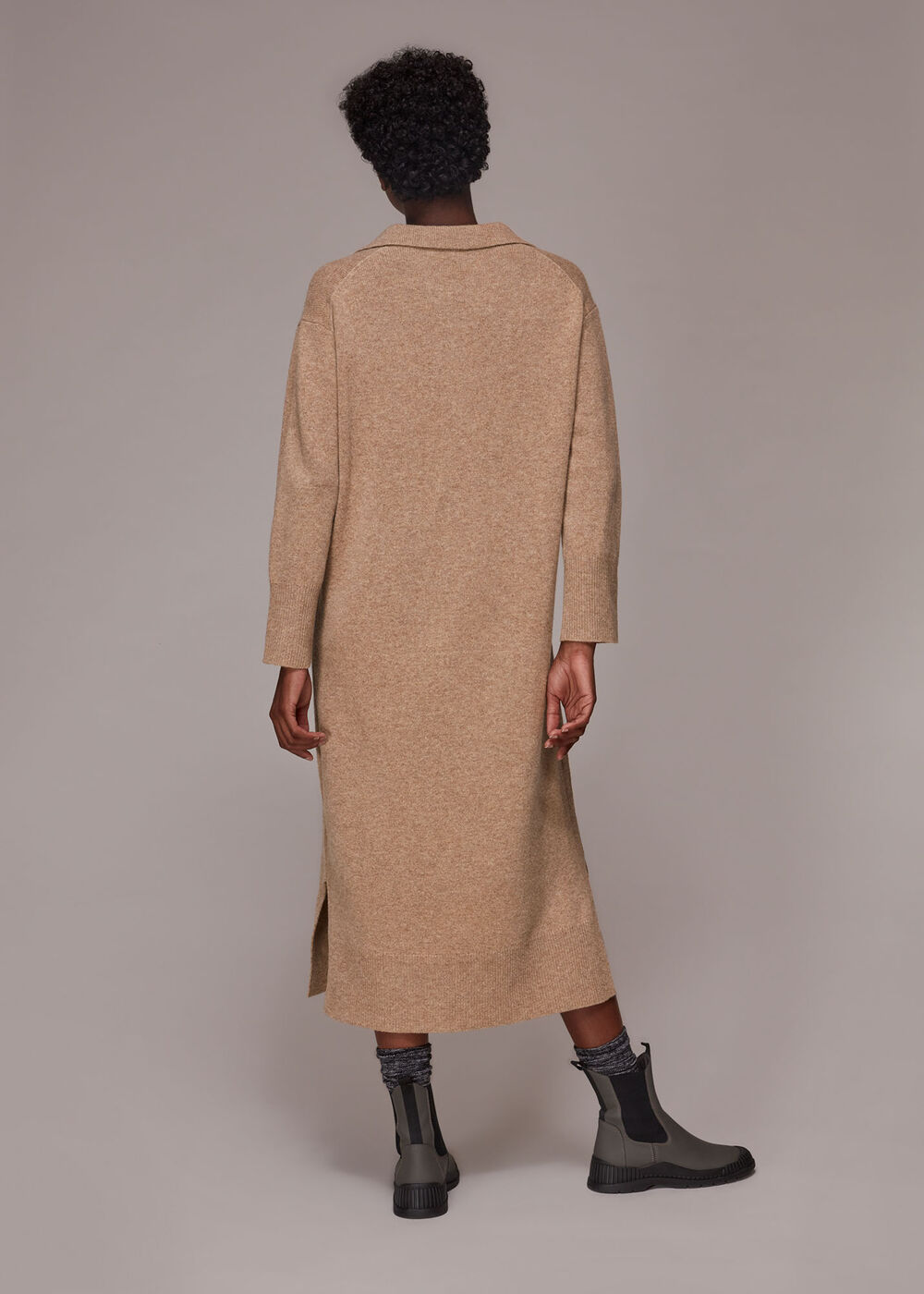 Collar Midi Knit Dress