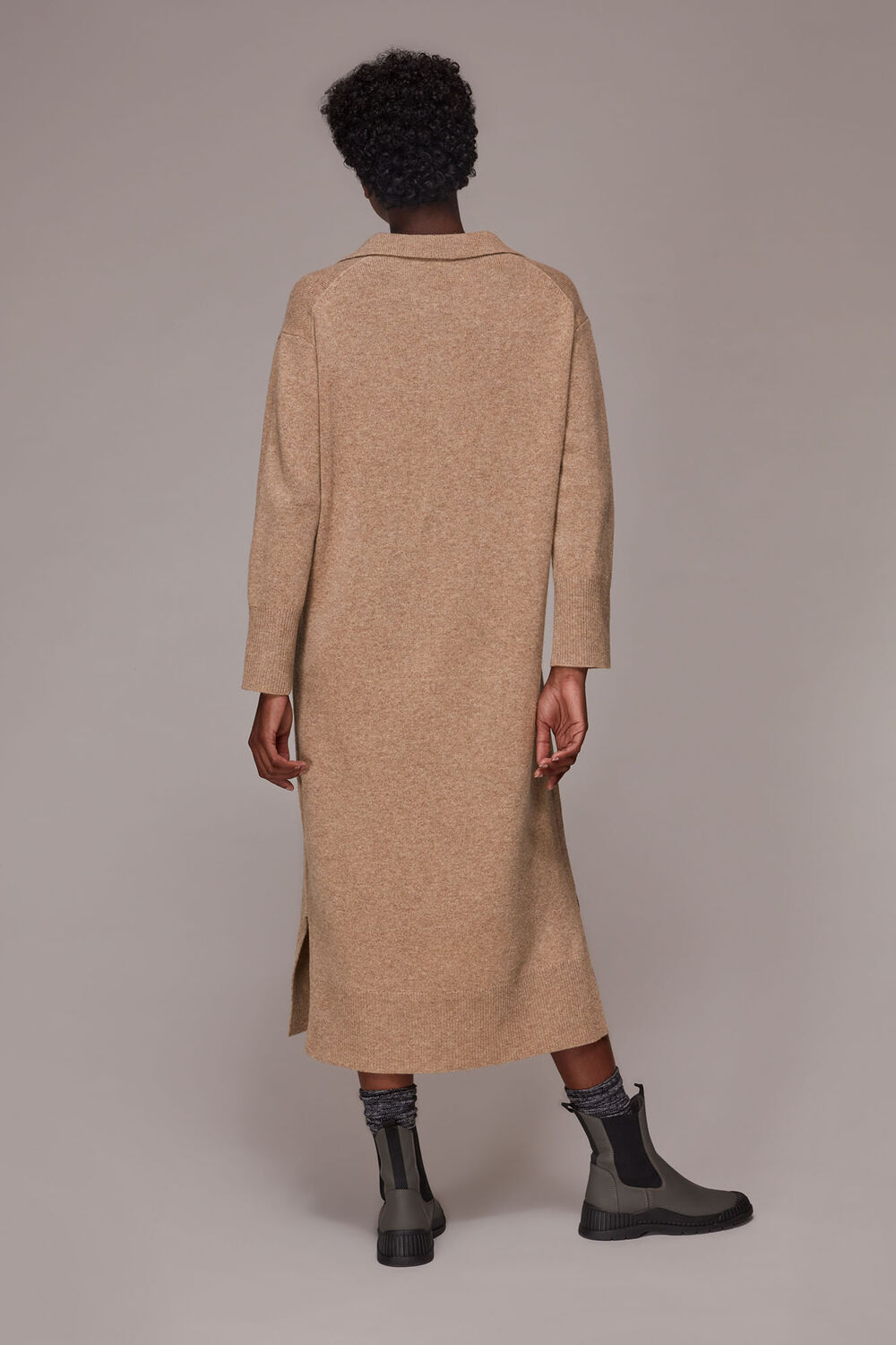 Collar Midi Knit Dress
