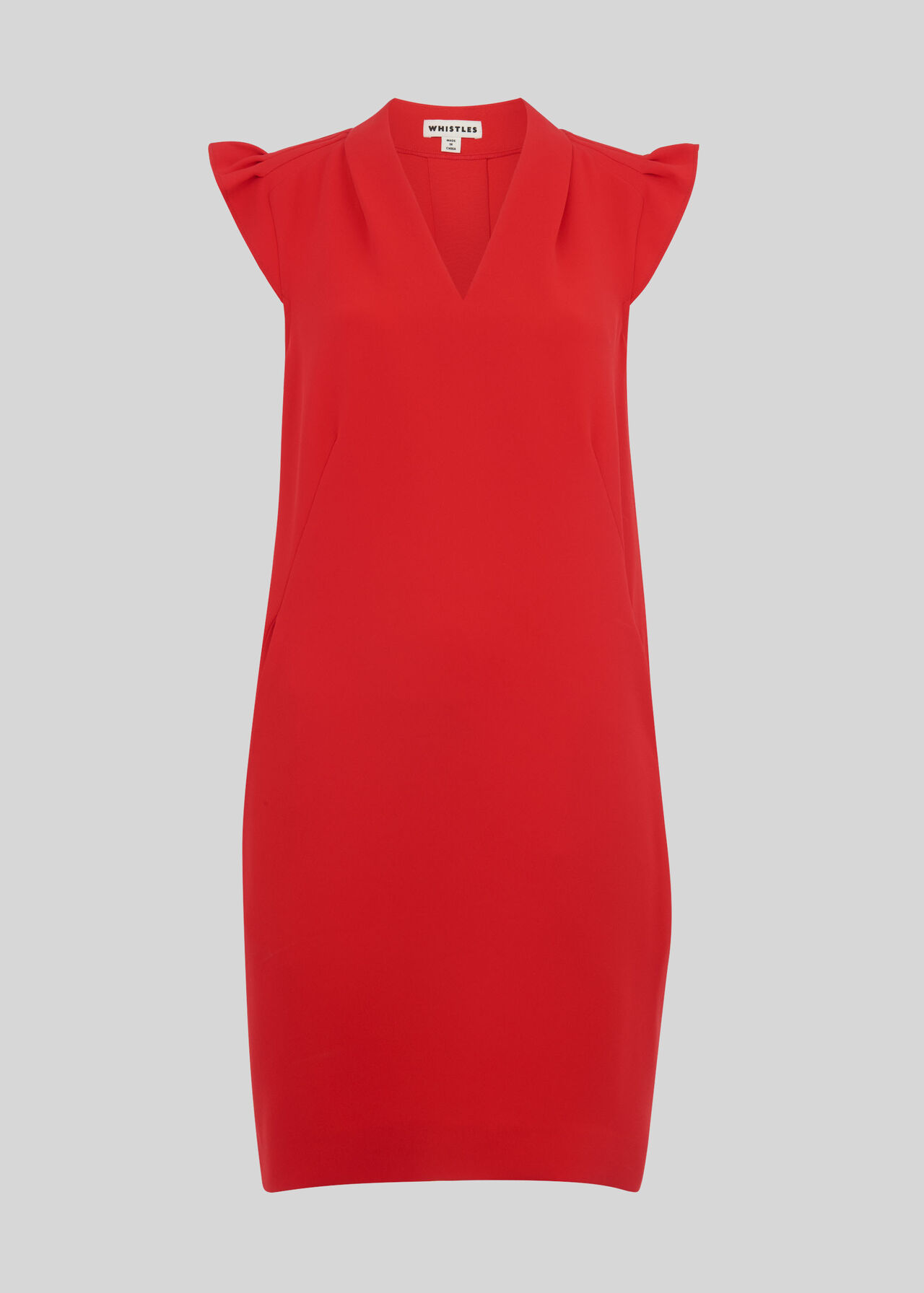 Safia Crepe Dress Red