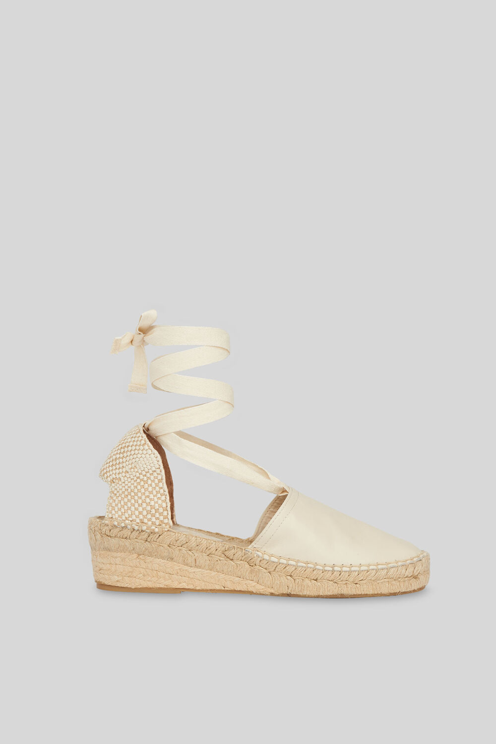 River Espadrille Tie Sandal Cream