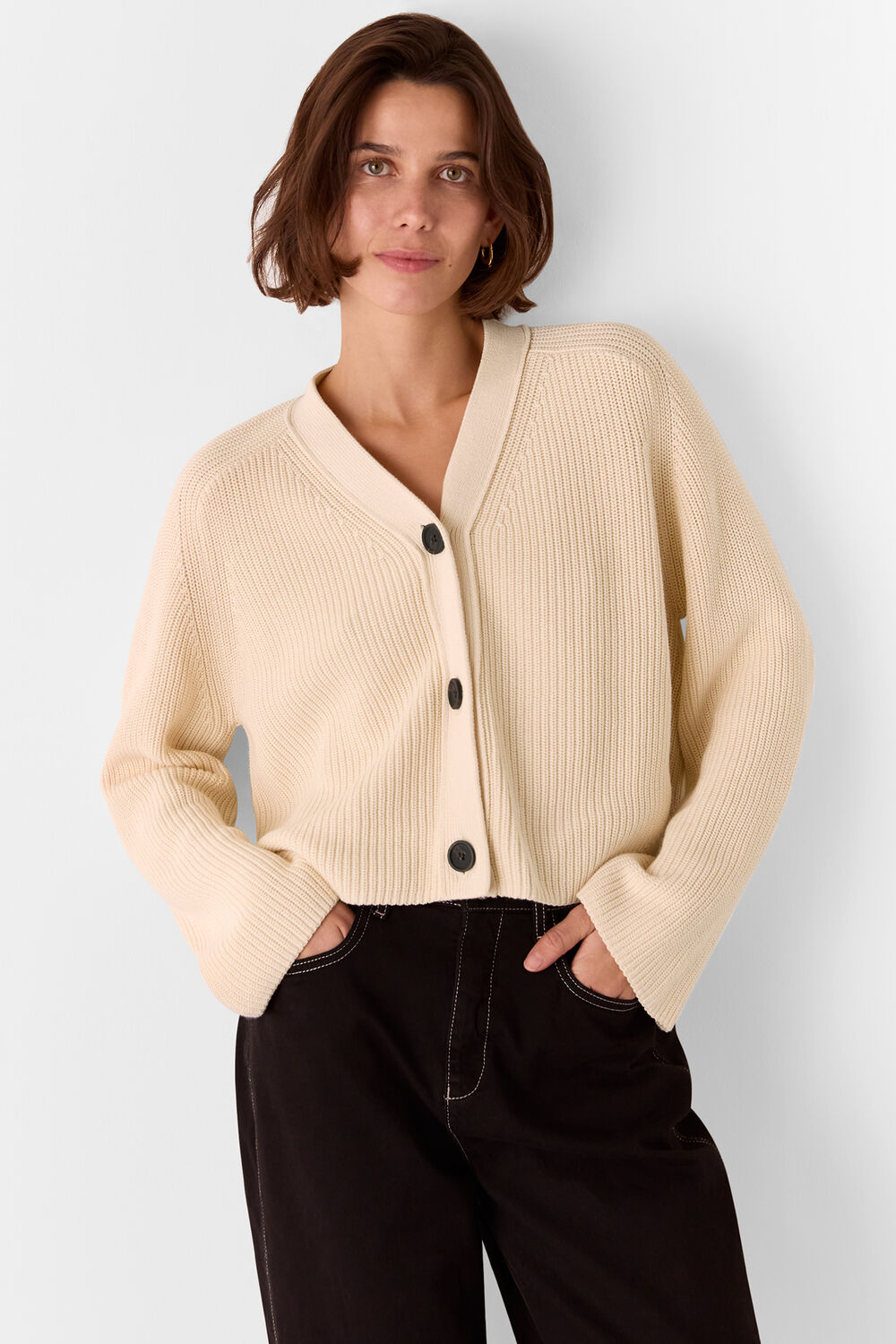 Ivory Nala Cotton Cardigan