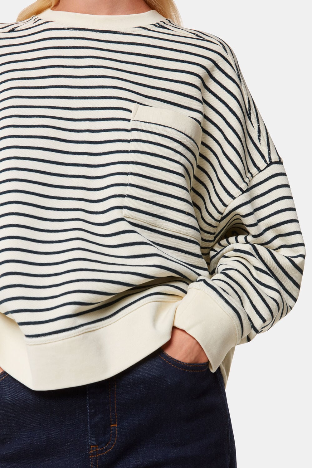 Ivory Stripe Sweat