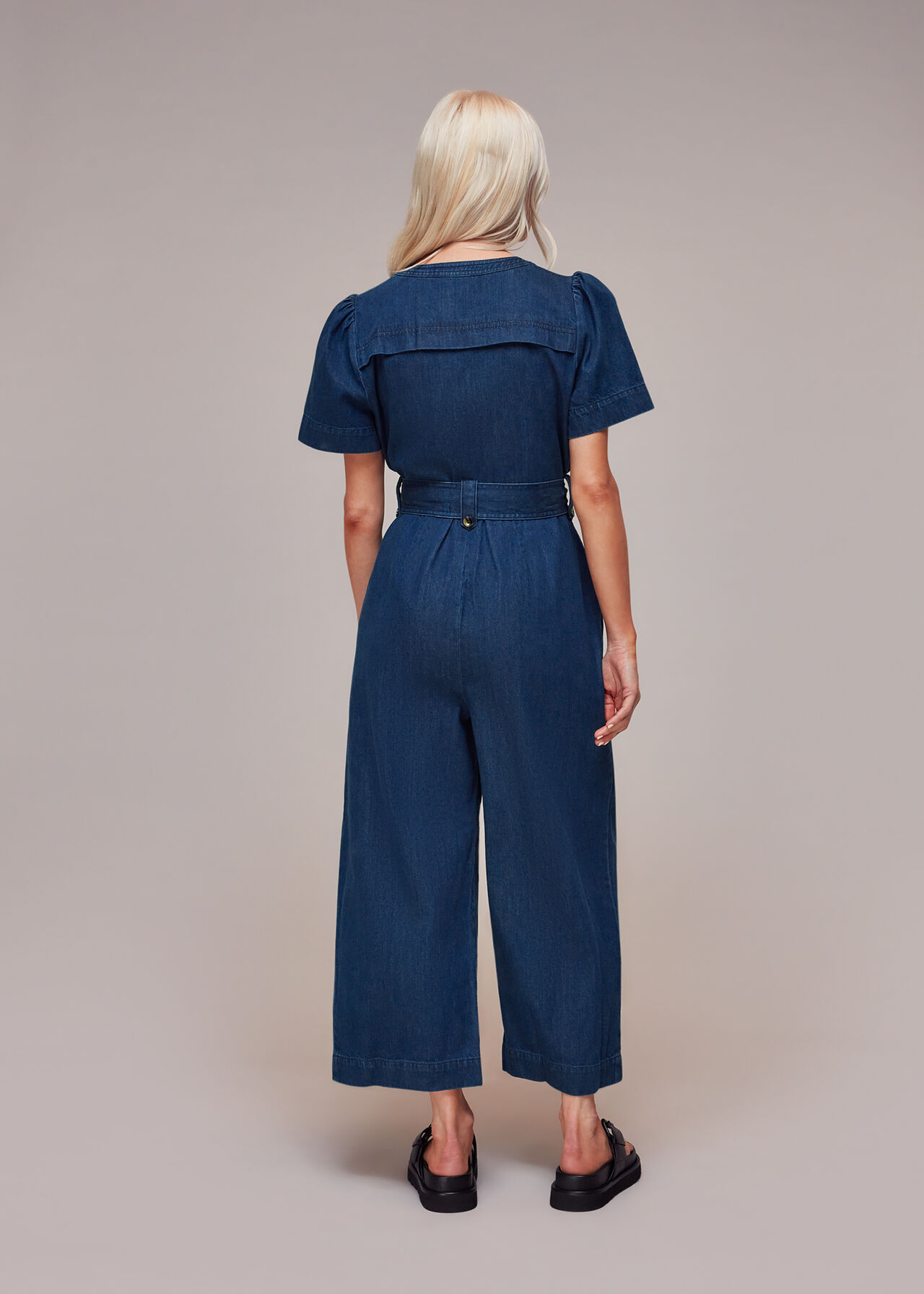 Petite Alana Denim Jumpsuit