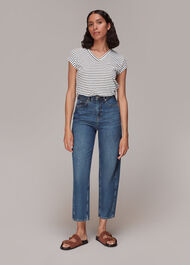 Willa Stripe V Neck Tee