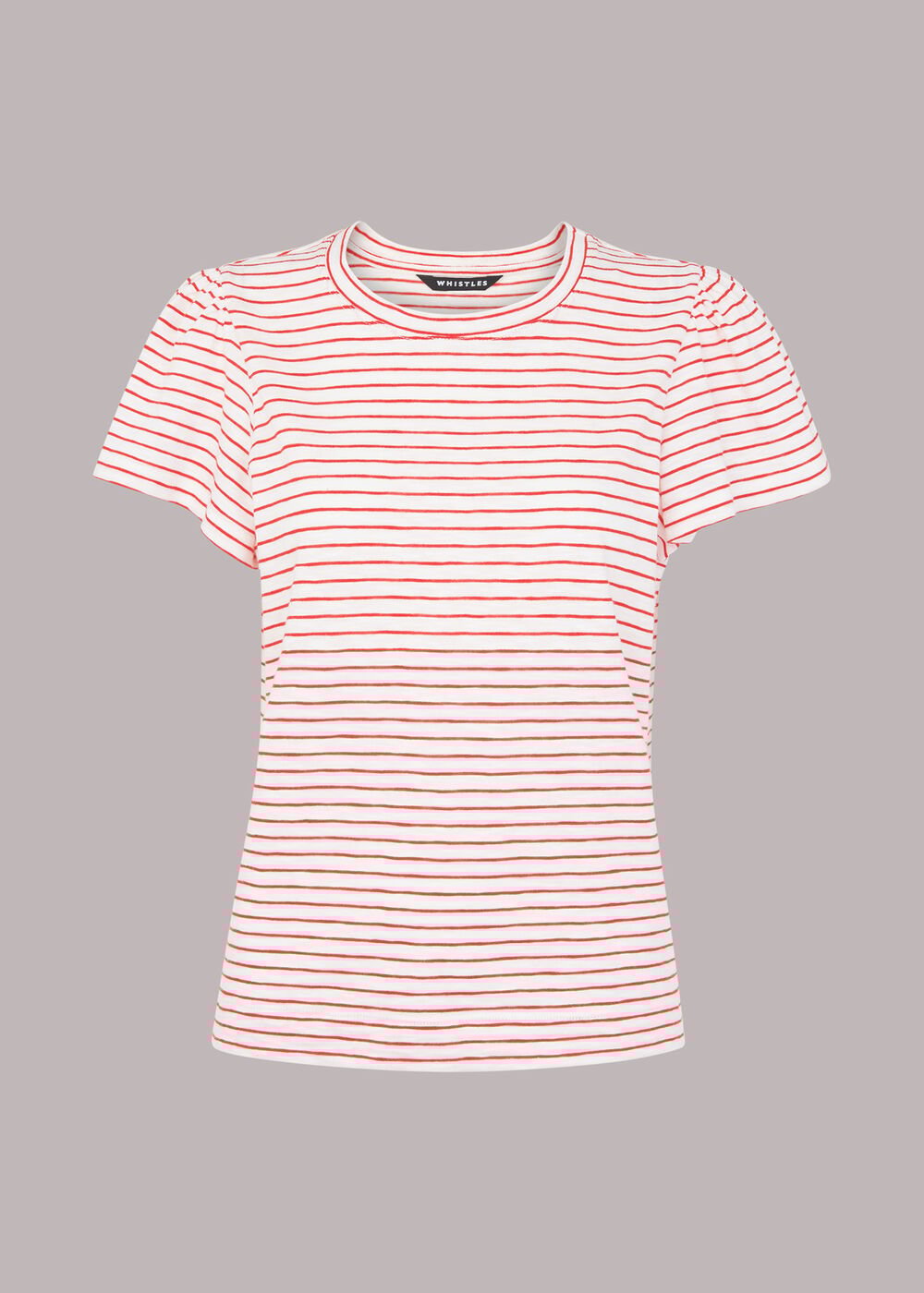 Cotton Frill Stripe T Shirt