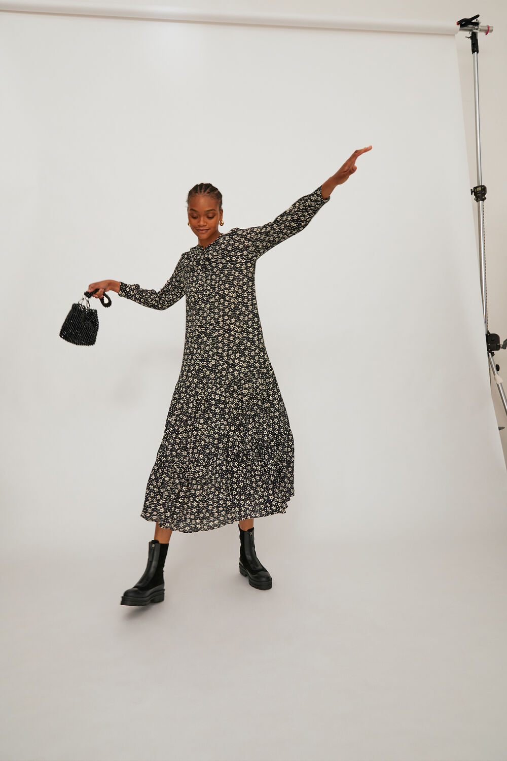 Daisy Spot Trapeze Dress