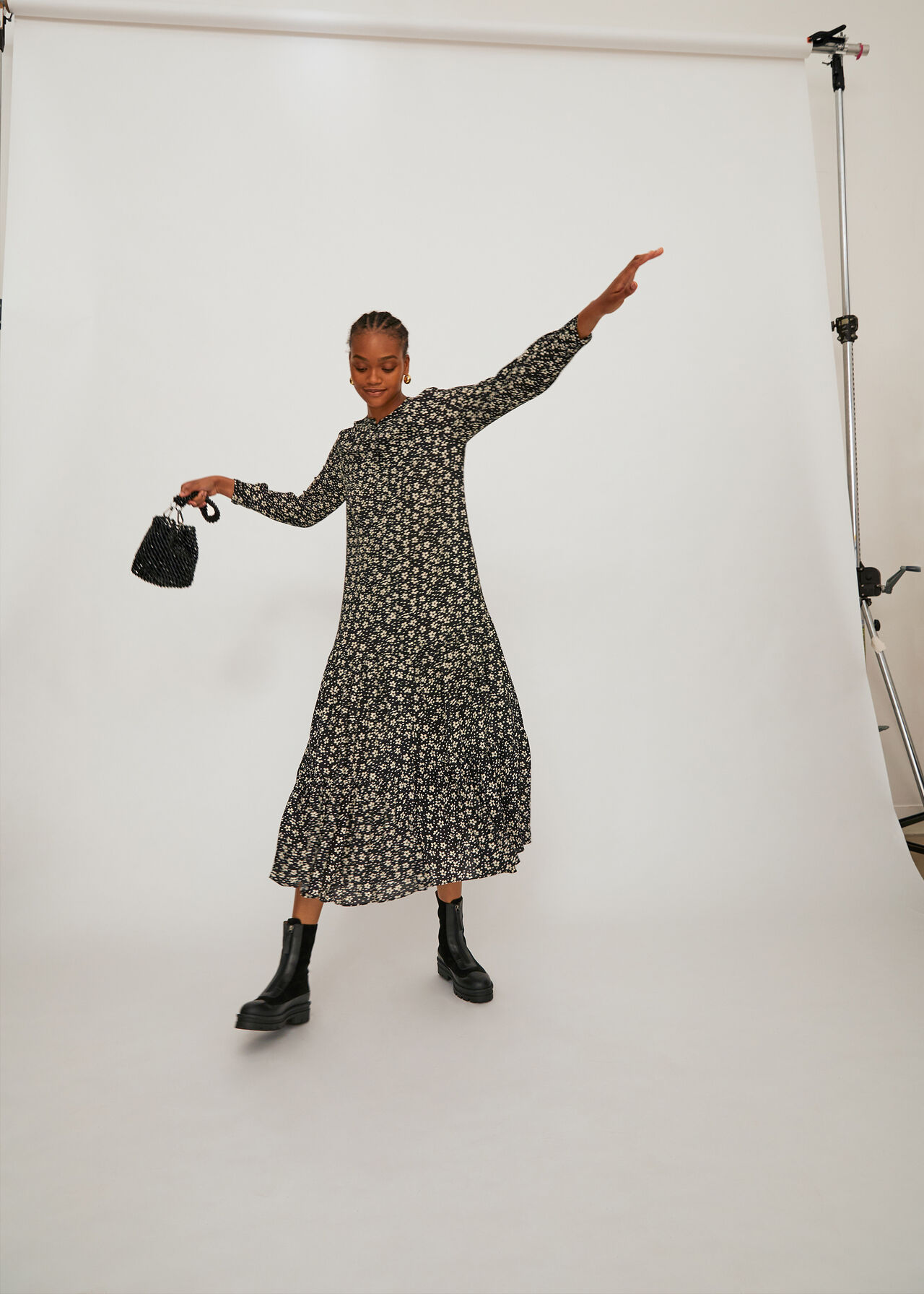 Daisy Spot Trapeze Dress