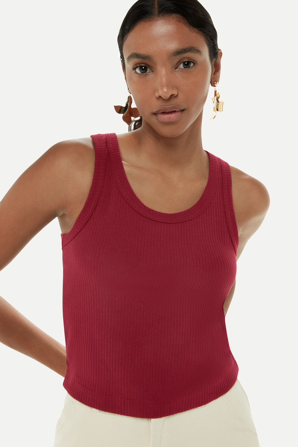 Crop Rib Vest