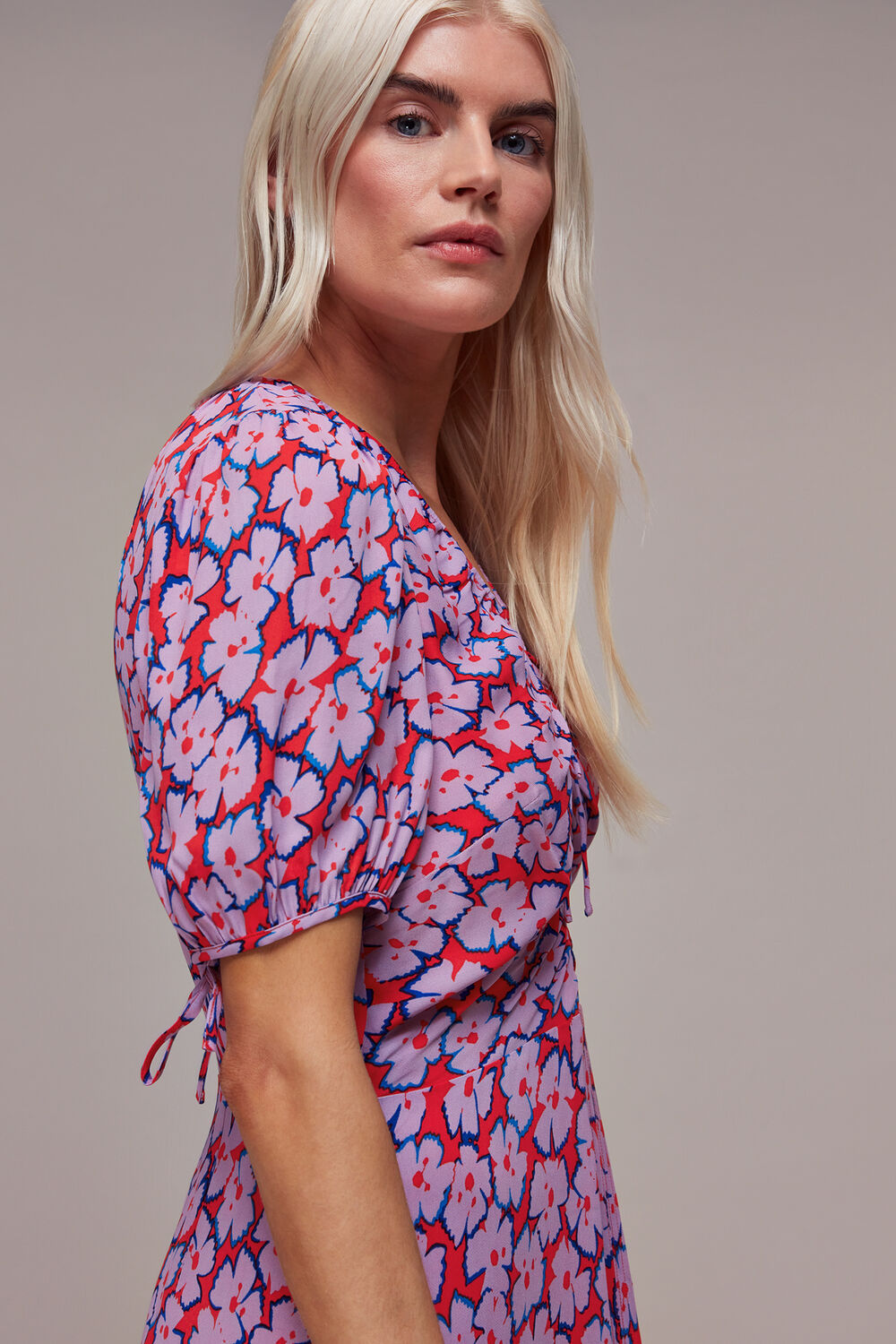 Petite Farfalle Flower Midi Dress