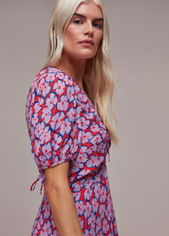 Petite Farfalle Flower Midi Dress