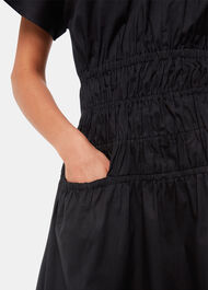 Poplin Shirred Dress
